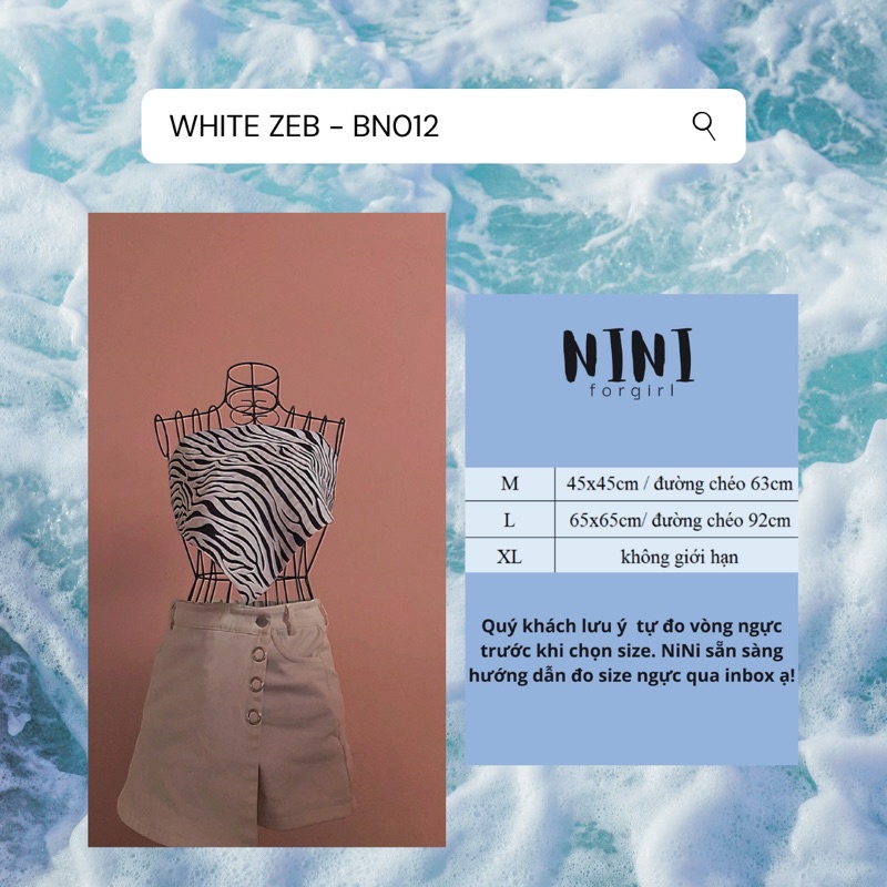 Bandana Bandana Bandana | BN011 + BN012 | ผ้าโพกหัว | ผ้าพันคออกลายม้าลาย