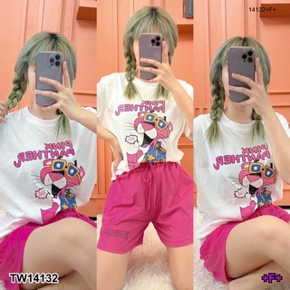 TW14132 Set 2ชิ้น เสื้อโอเวอร์ไซส์+กางเกงขาสั้น