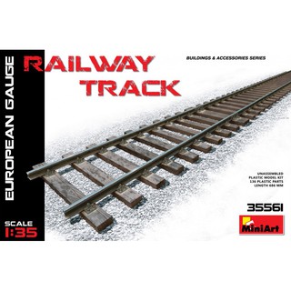 โมเดลทางรถไฟจำลอง MiniArt 1/35 MI35561 Railway Track European Gauge