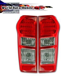 ไฟท้าย + Led ขวา ซ้าย แท้ สี Red D-Max Isuzu 2, 4 ประตู ปี2012 - 2014