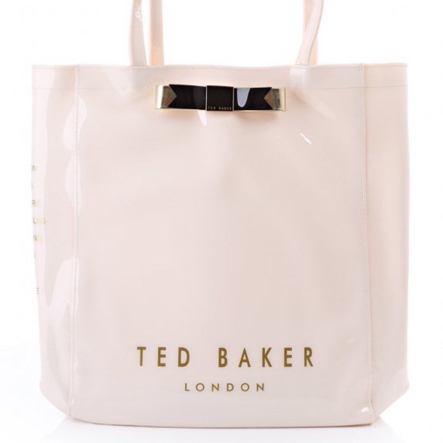 Ted baker bow icon bag size medium cream color