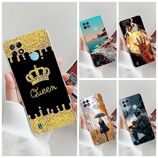 ใหม่ เคสโทรศัพท์มือถือ ซิลิโคนนิ่ม TPU ใส ลายเพ้นท์ สําหรับ Realme C21Y C21Y C21 Y