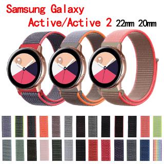 Samsung Galaxy Watch แอคทีฟ 2 22 มม. 20 มม. สายนาฬิกาวงปล่อยด่วนวงไนล่อน