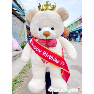 ตุ๊กตาหมีเท็ดดี้ขนนุ่ม ผ้านาโนขนนุ่มๆ 100-110เซน ตัวใหญ่พร้อ…