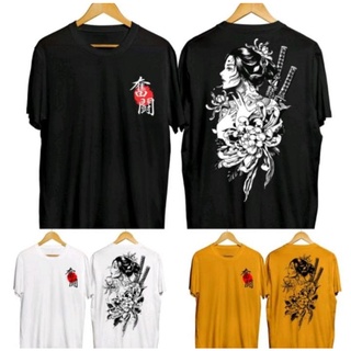 เสื้อยืด พิมพ์ลาย MAWAR Geisha Rose Silhouette สไตล์ญี่ปุ่น