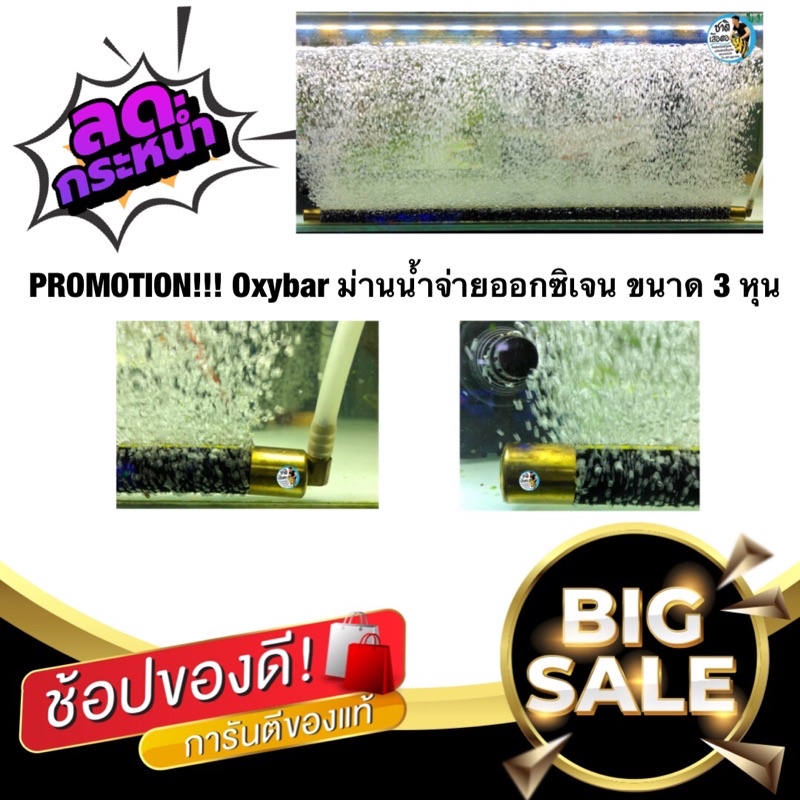 PROMOTION!! OXY BAR อ๊อกซี่ บาร์ ม่านน้ำออกซิเจน หัวจ่ายออกซิเจนแบบละเอียด หัวจ่ายสามหุน ขนาด100/150