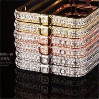พร้อมส่ง ขอบโลหะ ประดับคริสตัล อย่างดี