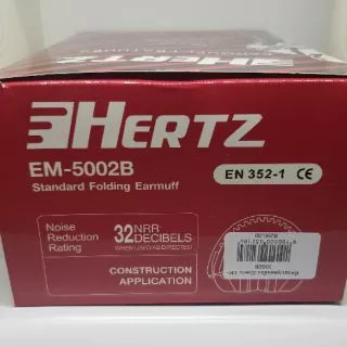 ที่ครอบหูลดเสียงแบบคาดศรีษะ สีแดงดำ รุ่น EM-5002B ปรับระดับได้