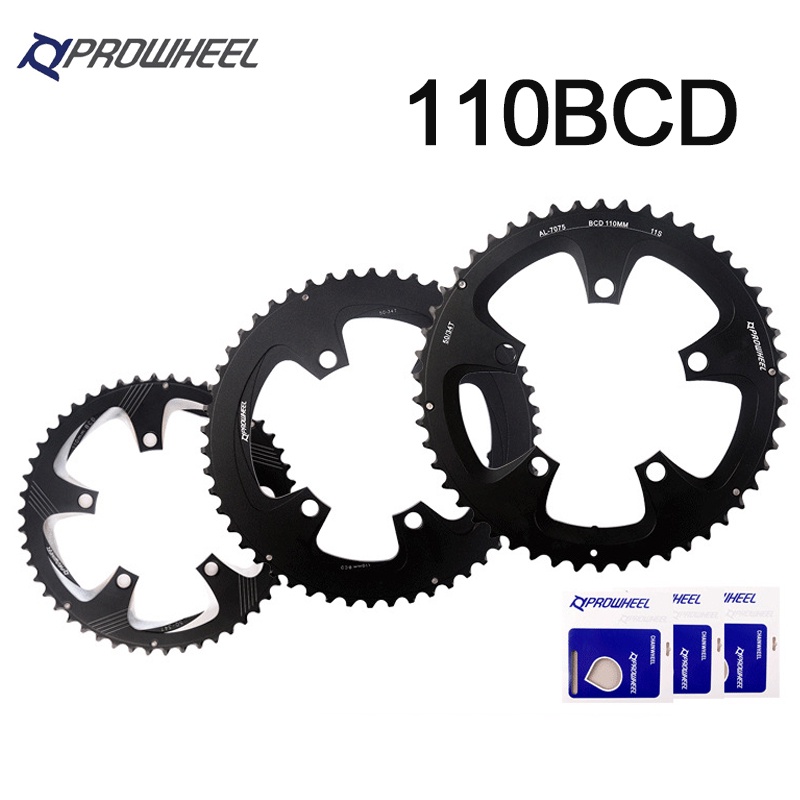 PROWHEEL Road Bike Chainring 110 Bcd Chainwheel 34T/50T อลูมิเนียมจักรยาน Crankset อุปกรณ์เสริม