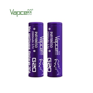 Vapcell G20 INR18650 2000mAh(สีม่วง)ของแท้เช็คโค๊ดได้