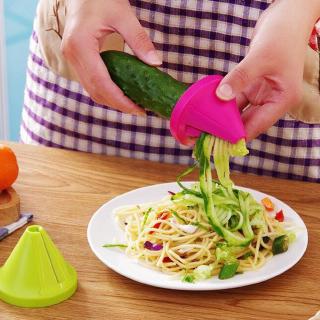 Funnel Shape Vegetable Wire Cutter Shaved / Carrot Cucumber Spiral Cutter Grinder Device /  Kitchen Mini Plastic Grater Tools Gadget Accessories