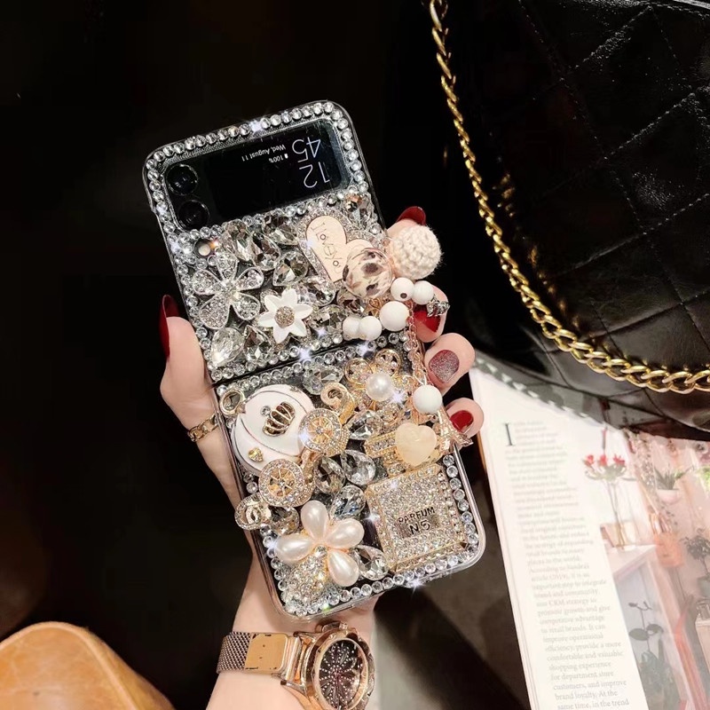 ขวดน้ําหอมติดรถยนต์ฟักทอง เคส Rhinestone OPPO Find N3 Flip/N2 Flip Phone Case Z Flip34567 7FE หน้าจอ