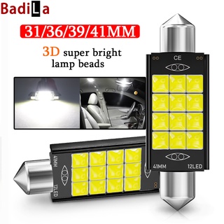 หลอดไฟ LED T10 3030 9SMD 31 มม. 36 มม. 39 มม. 41 มม. สําหรับติดป้ายทะเบียนรถยนต์ และรถจักรยานยนต์ 2 ชิ้น