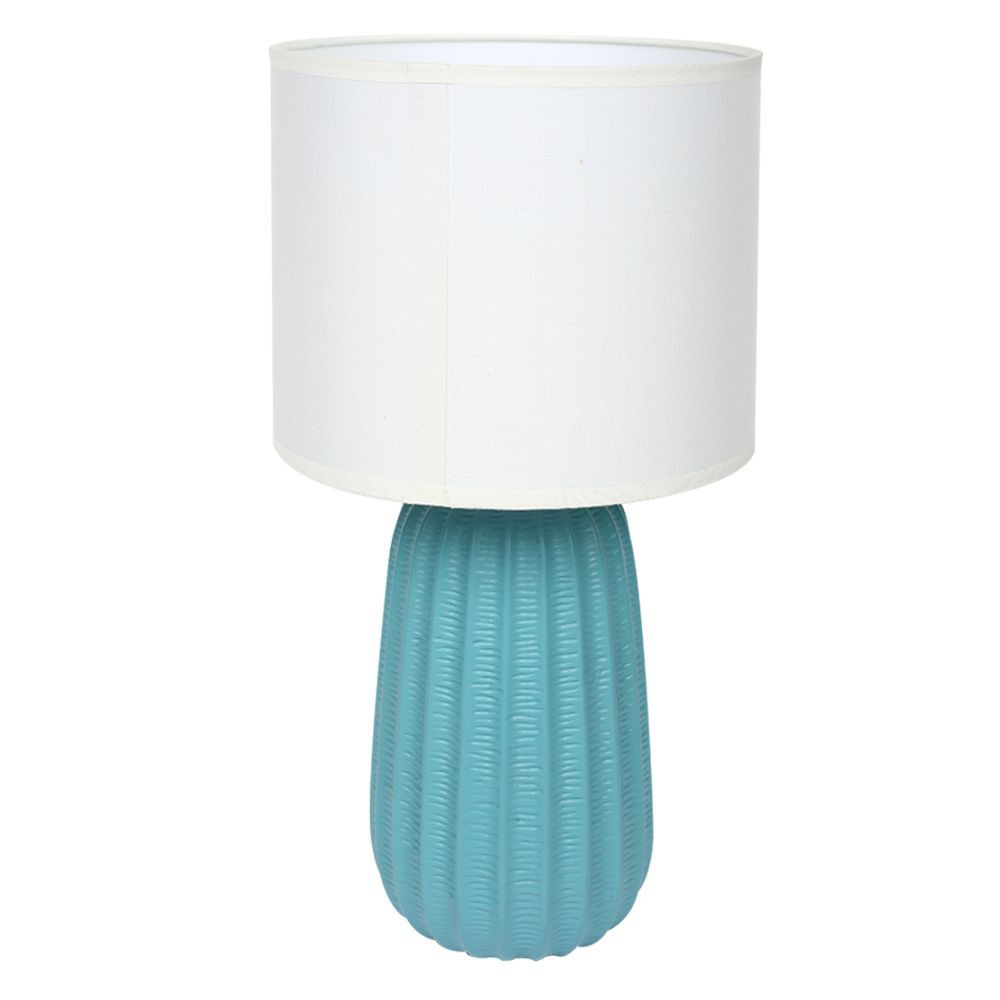 โคมไฟตั้งโต๊ะ ไฟตั้งโต๊ะ CARINI CONTEMPORARY AT19180BL สีขาว/สีฟ้า โคมไฟ โคมไฟและหลอดไฟ TABLE LAMP C