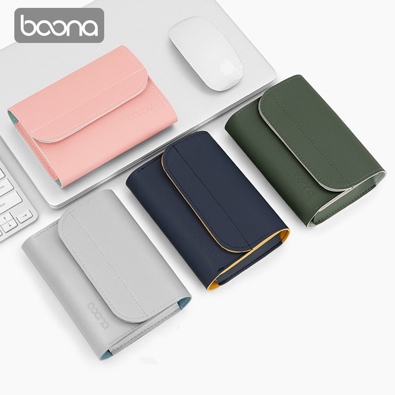 baona Retro Style Travel Organizer Bag Waterproof Power Bank Mouse Cable Case Digital Gadget Storage Pouch