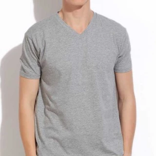 Tshirtmart เสื้อยืด คอวี สีขาว สีดำ ผ้าฝ้าย100% - SV