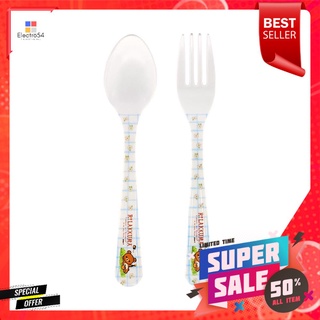 ชุดช้อนส้อมเมลามีนเล็ก SUPERWARE RILAKKUMA FOREST 2 ชิ้น/ชุดSMALL MELAMINE CUTLERY SET SUPERWARE RILAKKUMA FOREST 2PCS/S