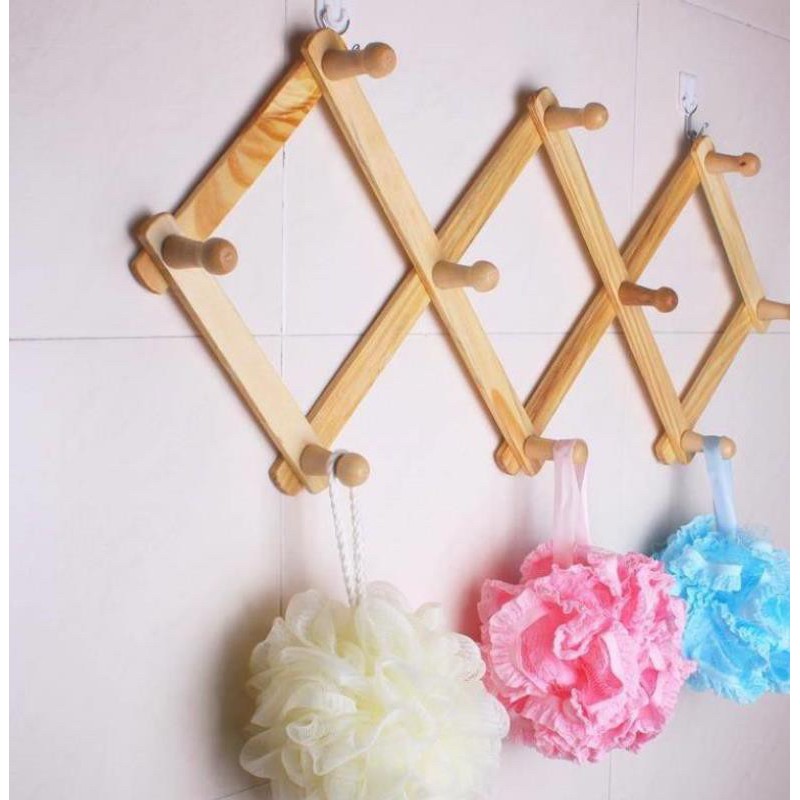 MSHOP ไม้แขวน ที่แขวนกระเป๋า ที่แขวนหมวก ที่แขวนกุญแจ ติดผนัง (YTY782)645645