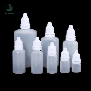 St.kunkka 20Pcs ถูกที่สุด พร้อมส่ง 3/5/10/15/20/30/50/100ml ขวดบีบหยด Dropper Bottle ขวดยาหยอดตา ขวดเปล่า ขวดPE ขวดพลาสติก ขวดขาวฝาขาว