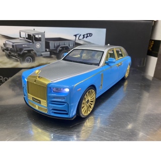 โมเดลรถเหล็ก Rolls Royce phantom สเกล1:24 มีเสียงและมีไฟรายละเอียดสวยสมจริงทั้งภายนอกและภายในเป็นงานโมเดลแบบตั้งโชว์