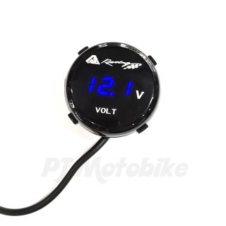 ที่วัดแบตดิจิตอล(Volt Meter) แบบแปะ ทรงกลม สีน้ำเงิน