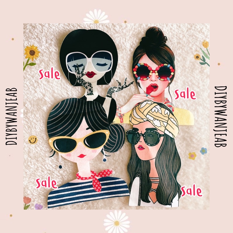SALE ตัวติดตกแต่ง DIY ไม่มีกาว GIRL COLLECTION อาร์มติดเสื้อ ตัวรีดติดเสื้อ ตัวรีดติดผ้า ติดแมส ติดกระเป๋า ติดรองเท้า