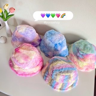 [New!พร้อมส่งทุกสี🛻]หมวก bucket colorful 💖💙💚🌈🦋 สีสันน่ารักสดใส ใส่ไปเที่ยว ใส่ไปไหนก็ชิคได้  มีทั้งหมด 5 สี ผ้านุ่มมาก