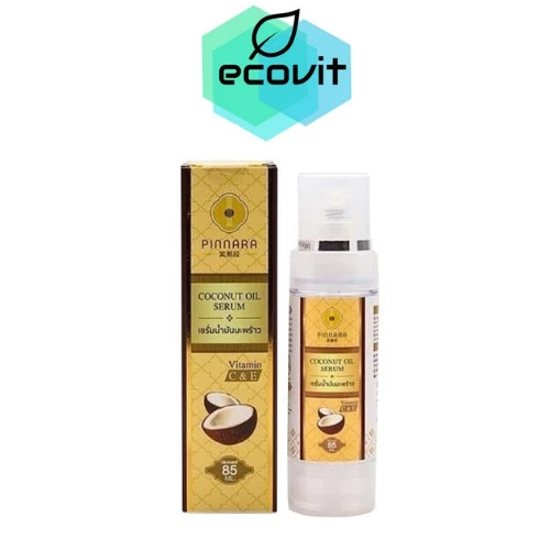 Pinnara Coconut oil serum 85 ml. พิณนารา พินนารา เซรั่มน้ำมันมะพร้าว🥥เซรั่มบำรุงผิว