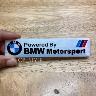 โลโก้ BMW Motorsport เพลทอลูมิเนียมบาง ขนาด 12x2.1cm