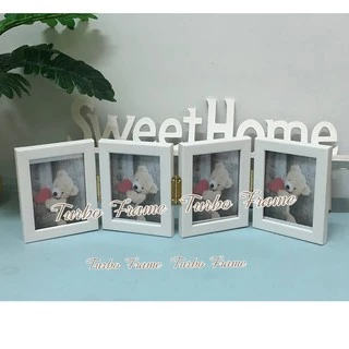 กรอบรูป 4 บานพับ กรอบแต่งบ้าน กรอบรูปสำหรับภาพงานพิธีต่างๆ ของขวัญเพื่อนๆ ของขวัญวันเกิด งานเกษียณ