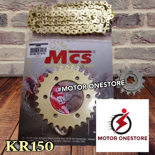 KR150 / GT128 / DINAMIK / GT-128 SPROCKET SET RACING 415 "MOTOR ONESTORE"