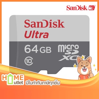 SANDISK MICRO SD ULTRA C10 64GB 100MB/S รุ่น SDSQUNR-064G-GN3MN (19325)