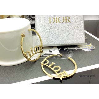 ต่างหู Dior แบบห่วง งานแบรนด์ Hi-End