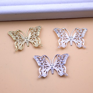 Copper plated big butterfly flower piece r antique creative hairpin headdress Hanfu handmade diy accessories material