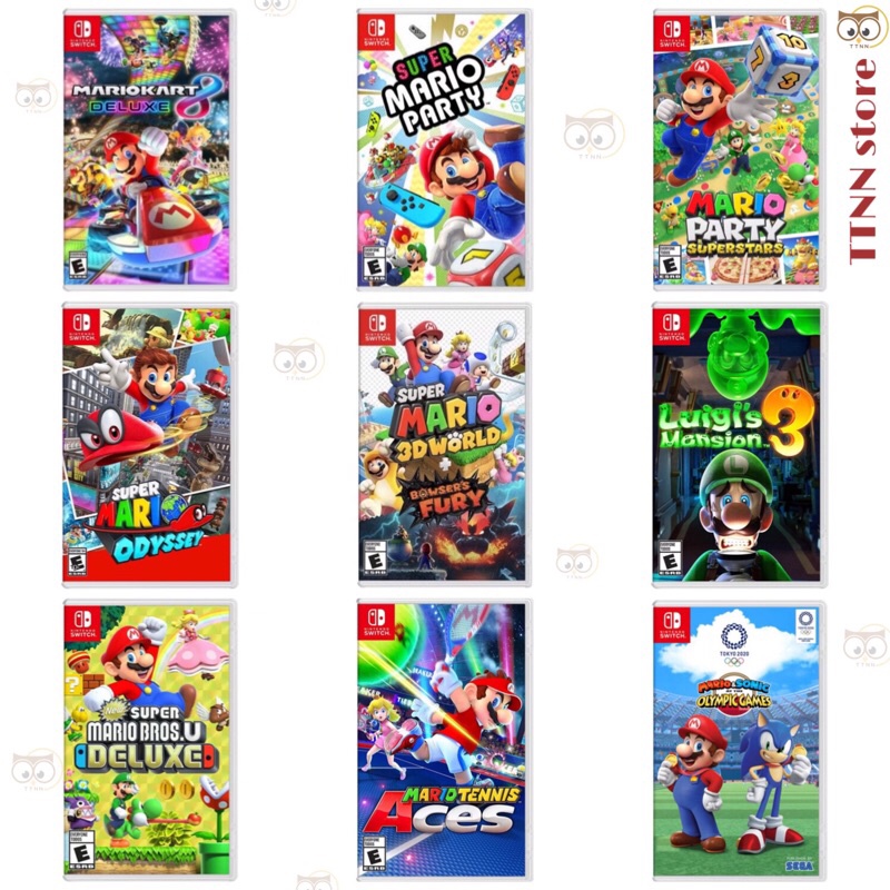 พร้อมส่ง มือ1 Nintendo Switch Games Mario รวมเกมมาริโอ้ Nintendo Switch Mario Kart Mario 9450