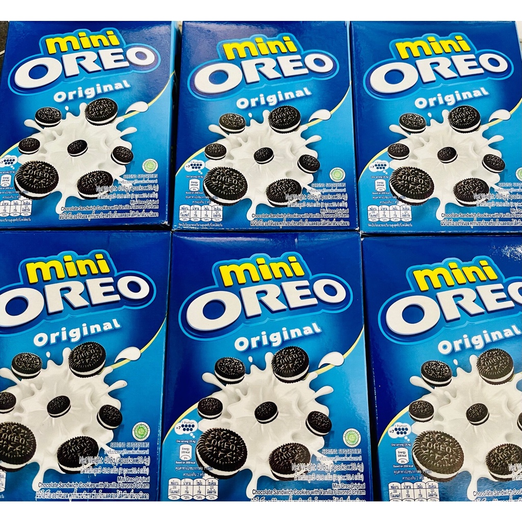 โอริโอ้ คุกกี้ มินิคุกกี้ สอดไส้ครีมนม Oreo Mini Original Chocolate ...