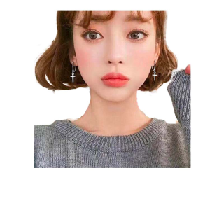 ต่างหูlสตั๊ด แต่งสายโซ่ แฟชั่นสําหรับผู้หญิง