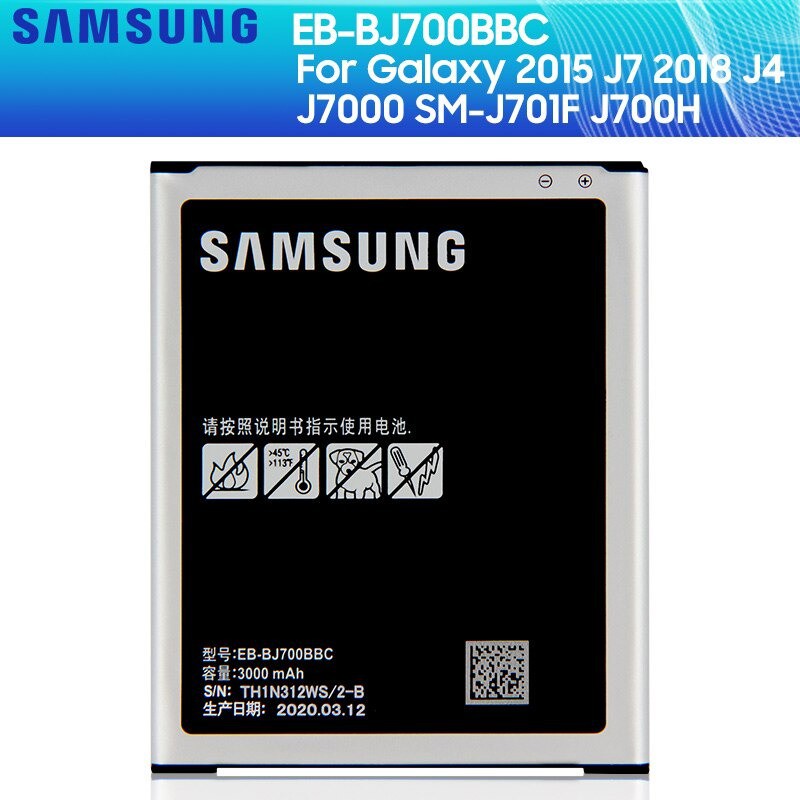 แบตเตอรี่SAMSUNG EB-BJ700CBC EB-BJ700BBC EB-BJ700CBEสำหรับSamsung GALAXY J7 2015 J4 2018 J7000 SM-J7