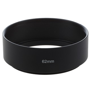 👠62mm Screw Mount Metal Lens Hood for Digital Video Camera