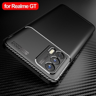 เคสโทรศัพท์คาร์บอนไฟเบอร์กันกระแทกสําหรับ Realme Gt 5g