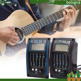 Bo- LC-5 ปิ๊กอัพกีตาร์อะคูสติก Piezo 5 Bands Backlight Preamp EQ Equalizer Tuner