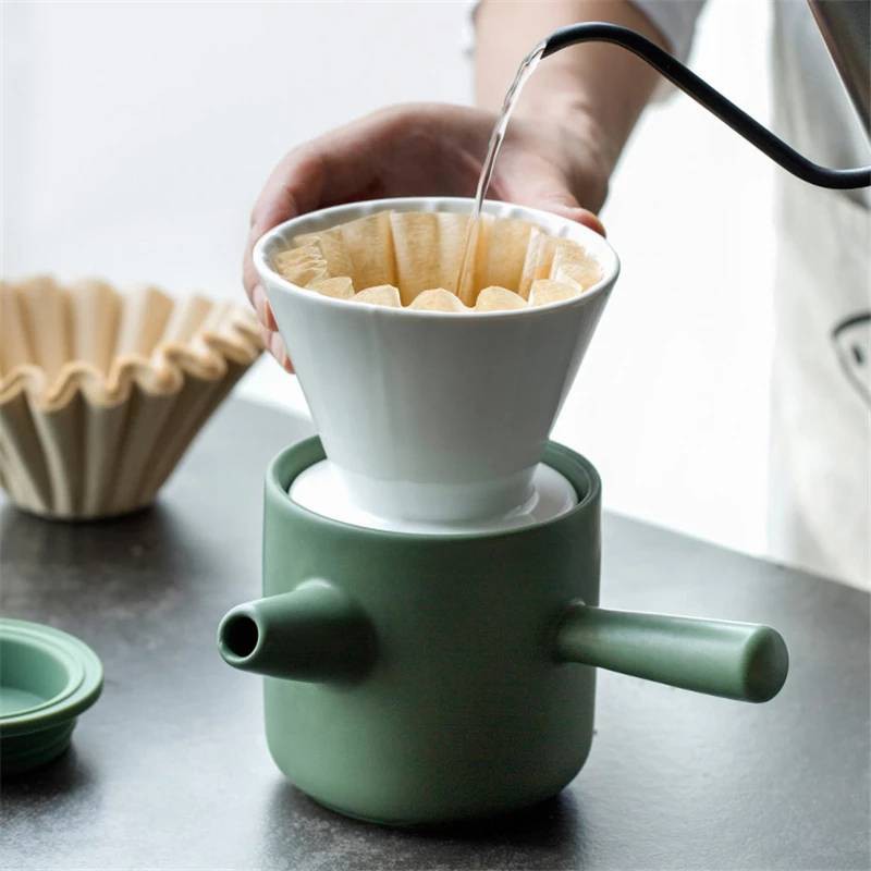 ชุดดริปเซรามิก ดริปกาแฟสด หม้อกรองกาแฟทำมือ Hand made coffee pot filter สิน ค้าพร้อมส่ง