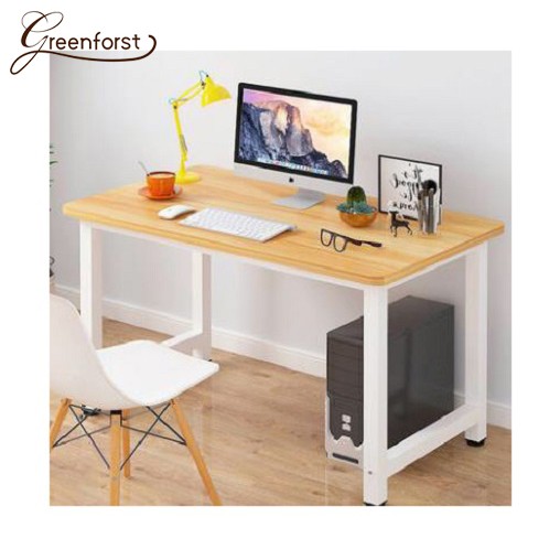 Greenforst โต๊ะคอมพิวเตอร์ หน้าโต๊ะไม้ ขาเหล็ก (140cm) รุ่น 2143