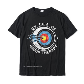 T-shirt  เสื้อยืดผ้าฝ้าย พิมพ์ลาย archery is my idea of group therapy น่ารัก ใส่สบาย สําหรับผู้ชายS-5XL