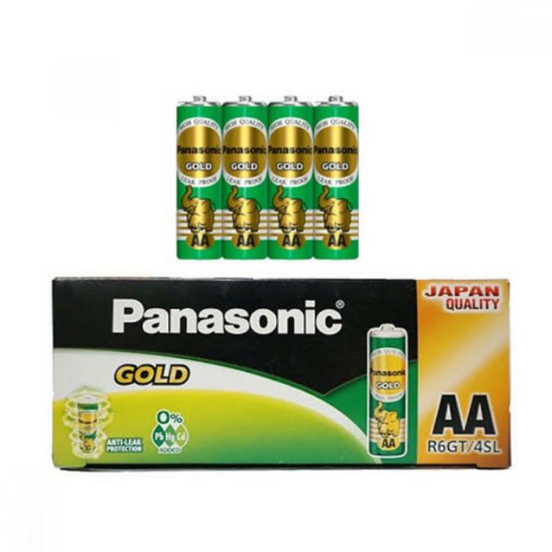 พร้อมส่ง ถ่าน Panasonic Gold AAA (3A) AA (2A) 1.5V แพค 4 ก้อน ถ่านรีโมท ถ่านนาฬิกา ถ่านใส่ของเล่น