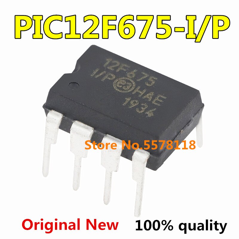 5-10 ชิ้น/ล็อต PIC12F675-I / P PIC12F675 12F675 DIP-8 ชิปเซ็ตใหม่