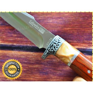 มีด(T1) columbia knife มีดพกพา มีดเดินป่า มีดแคมป์ปิ้ง มีดใบตาย มีดสวย แถมซองไนลอน สินค้าพร้อมส่ง!!
