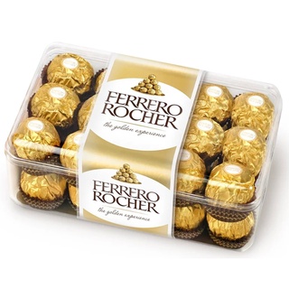 Ferrero Rocher box of 30 pieces 375 g.เฟอร์เรโร รอชเชอร์ กล่อง 30 ชิ้น 375 ก.ขนมหวาน ช็อคโกแลต