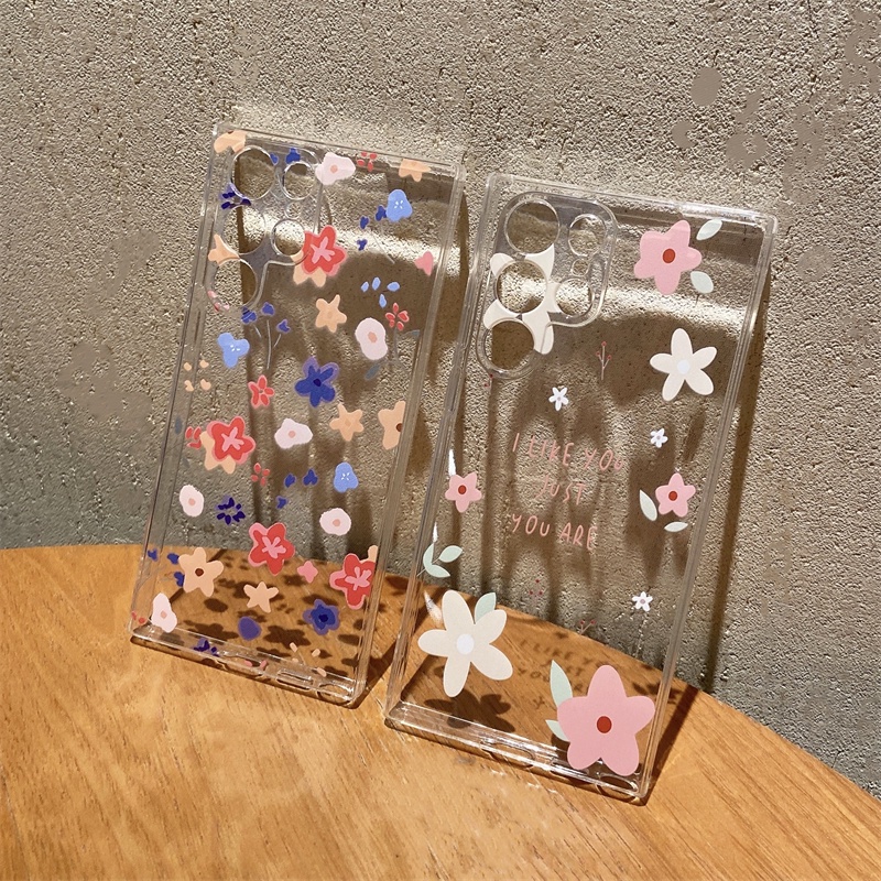 เคสโทรศัพท์มือถือ Realme C30 C31 C35 GT NEO 3 3T 2 9 Pro+ Plus Free Fire Limited Edition 9i Narzo 50 Pro 50A Prime 4G 5G Smartphone Casing TPU Soft Lovely Small Flowers Phone Case Camera Protection Cover #7