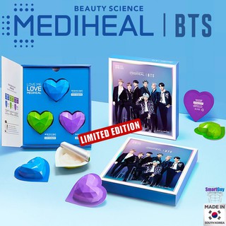 MEDIHEAL BTS EDITION Bio Capsulin Love Me Mask Set 13ml X3 ชุดแผ่นมาส์คหน้าใสสำหรับผู้ชาย3สูตรพิเศษในกล่อง Box Set